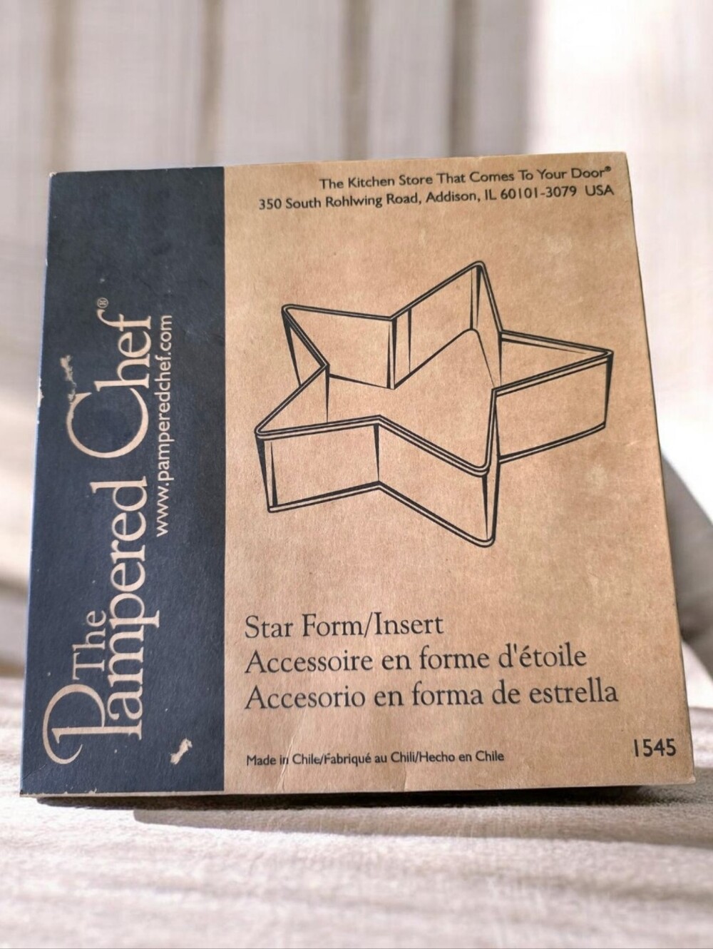 The Pampered Chef Star Form/Insert, stainless steel, retired. #1535